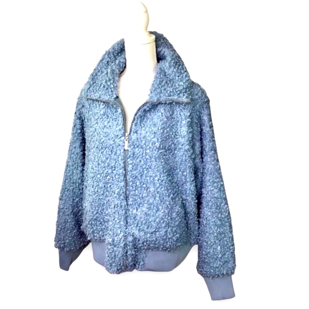 Ashley Stewart JOU JOU | Curly Sherpa Bomber Jacket